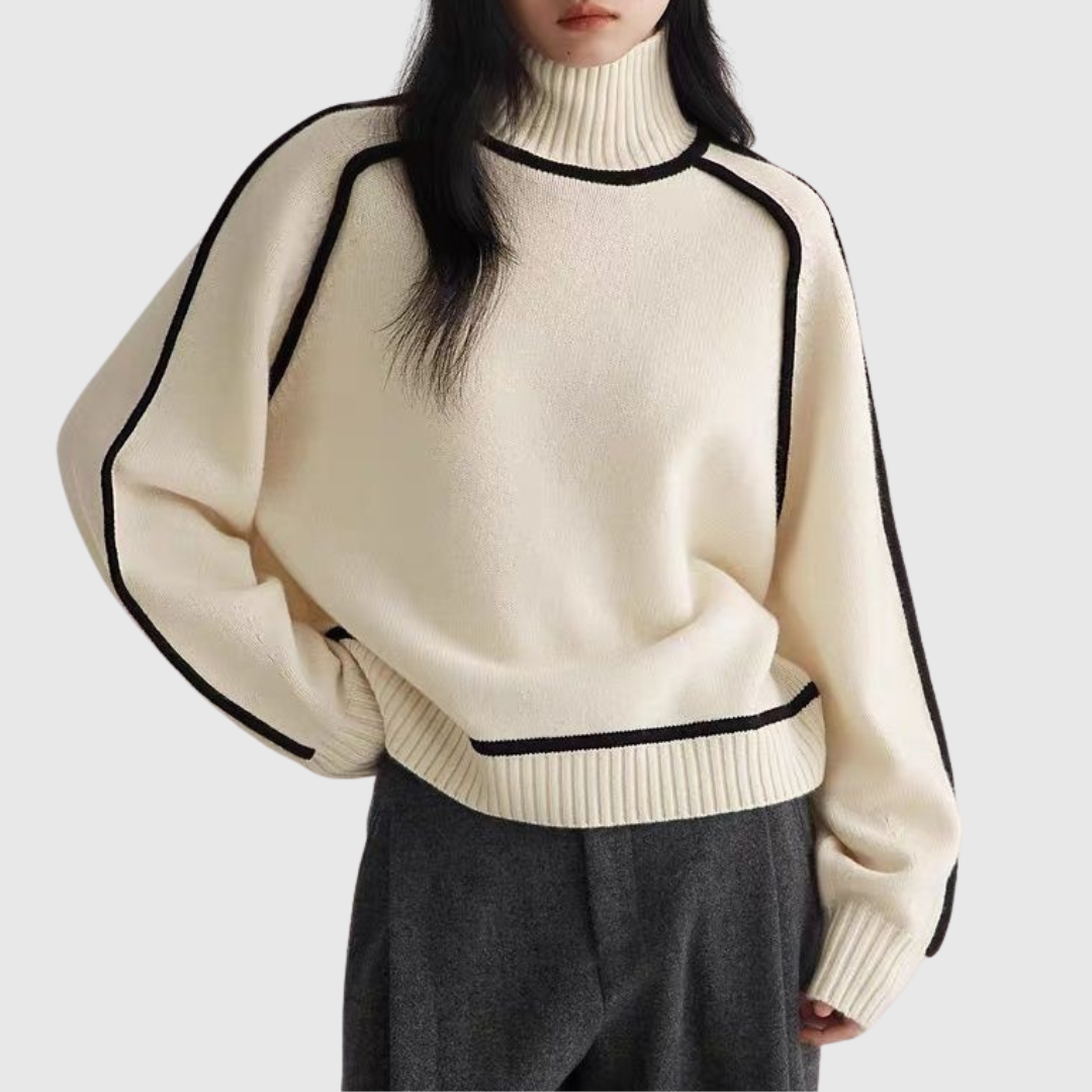 Juliette | Pull en maille rayé